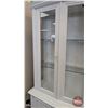 Image 2 : FIXTURE : White Painted China Cabinet w/Under Storage
