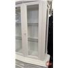 Image 4 : FIXTURE : White Painted China Cabinet w/Under Storage