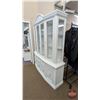 Image 8 : FIXTURE : White Painted China Cabinet w/Under Storage