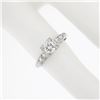 Image 3 : Vintage 14k White Gold 0.46 ctw Round Brilliant Diamond w/ Accents Engagement Ri