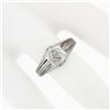 Image 3 : Antique Art Deco Engraved 18k White Gold 0.32 ctw Mine Cut Diamond Solitaire Rin