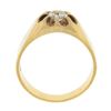 Image 8 : Unisex Antique Victorian 14K Gold 0.43 ctw European Diamond Belcher Solitaire Ri