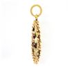 Image 3 : Vintage Israeli 14K Gold Open Star of David Red Stone Rope Circle Frame Pendant