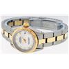 Image 8 : Rolex Ladies Two Tone White Roman Fluted Bezel Wristwatch 26MM