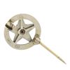 Image 3 : Antique Art Deco 14k White Gold Multi Colors Enamel Work Star Masonic Pin Brooch