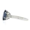Image 7 : Vintage 14K Gold Burma No Heat 4.56 ctw GIA Oval Blue Sapphire & Diamond Ring