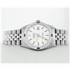 Image 3 : Rolex Mens Stainless Steel Silver Index 18K White Gold Diamond & Sapphire Bezel