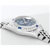 Image 3 : Rolex Ladies Quickset Stainless Steel Blue Roman 18K White Gold Diamond & Sapphi