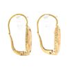Image 3 : Vintage 14k Gold Oval Carved Shell Cameo w/ Wavy Wire Frame Drop Dangle Earrings
