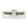 Image 3 : 14k TT Gold 1.61 ctw GIA Rectangular Diamond Solitaire w/ Accents Engagement Rin