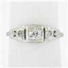 Image 1 : Antique Art Deco 18k Gold 0.29 ctw Old European Diamond 3 Stone Engagement Ring