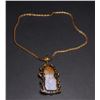 Image 4 : 18K Gold, Carved Jadeite & Diamond Pendant & Necklace by Victor Loo
