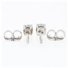 Image 3 : NEW 14k White Gold Simple Classic 0.25 ctw Round Brilliant Diamond Stud Earrings