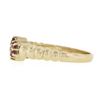 Image 3 : 14k Yellow Gold 0.14 ctw Diamond & Ruby Halo Petite Floral Ribbed Cluster Ring