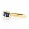 Image 6 : 18k Yellow Gold 1.75 ctw Square Step Cut Sapphire Bar Channel 5 Stone Band Ring