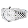 Image 8 : Rolex Mens Stainless Steel Silver Index Diamond And Emerald Bezel 36MM Datejust