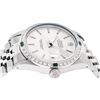 Image 9 : Rolex Mens Stainless Steel Silver Index Diamond And Emerald Bezel 36MM Datejust