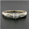 Image 7 : Antique Gold & Palladium Old European Cut Diamond Solitaire Engagement Ring