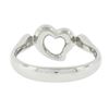 Image 7 : Tiffany & Co. Elsa Peretti Platinum Polished Open Heart Band Ring w/ Diamonds