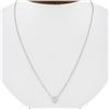Image 2 : NEW 14k White Gold.84 ctw GIA Round Diamond Solitaire Pendant & Adjustable Chain