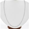 Image 1 : Vintage 18K White Gold Long 25" Cable Link Chain Necklace w/ Spring Ring Clasp