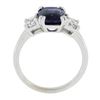 Image 3 : NEW Platinum 3.92 ctw GIA NO HEAT Purple Sapphire & Diamond Engagement Ring