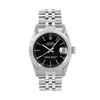 Image 2 : Rolex Ladies Stainless Steel Midsize 31MM Black Index 18K Gold Fluted Bezel Date