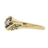 Image 3 : Antique Victorian 10k Gold 0.34 ctw Old Cut Diamond Repousse Work 3 Stones Ring