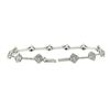 Image 3 : French 18k Gold 3 ctw Princess & Round Diamond Geometric Line Statement Bracelet