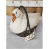 Image 2 : White Chinese Goose In A Basket Full Body Bird Taxidermy