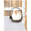 Image 3 : White Chinese Goose In A Basket Full Body Bird Taxidermy