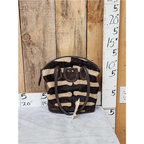 Authentic Zebra Skin Purse Taxidermy