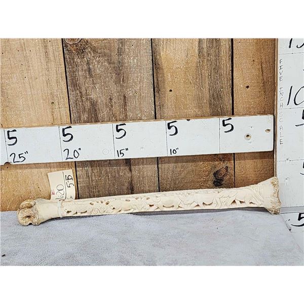 Hand Carved African Giraffe Leg Bone Taxidermy