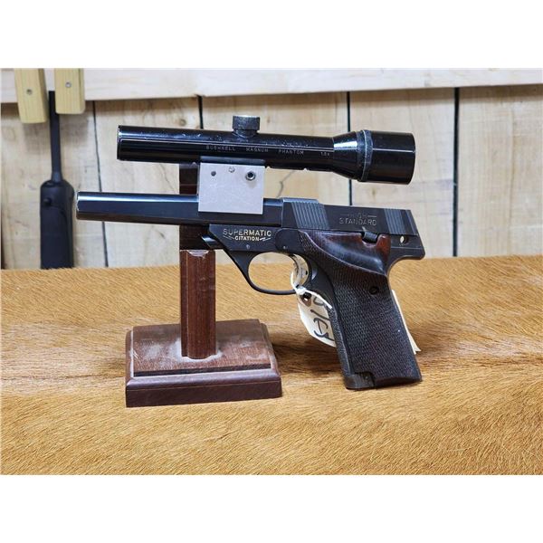 High Standard Supermatic Citation .22 cal Semi Auto Pistol with Scope