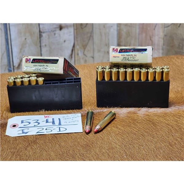22 Rounds Of .444 Marlin Ammunition