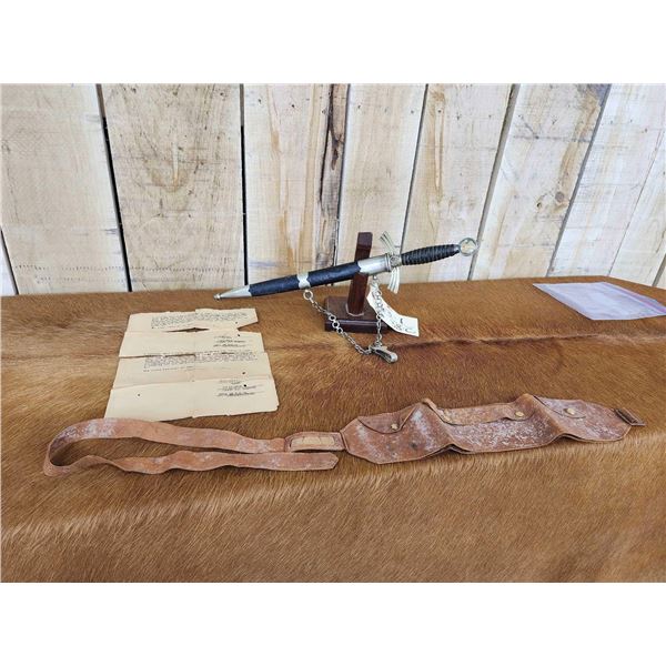 First Model Luftwaffe German Dagger With Capture Paper