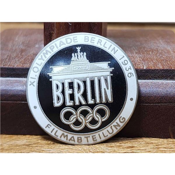 1936 Berlin Germany Olympics Film Crew Badge