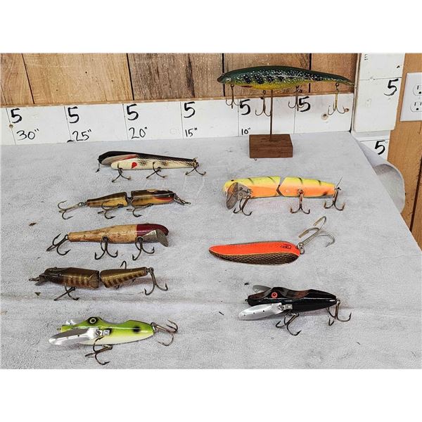 Collection Of 9 Muskie Fishing Lures