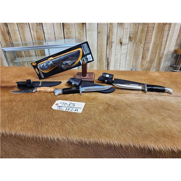 Group Of 4 Fixed Blade Knives