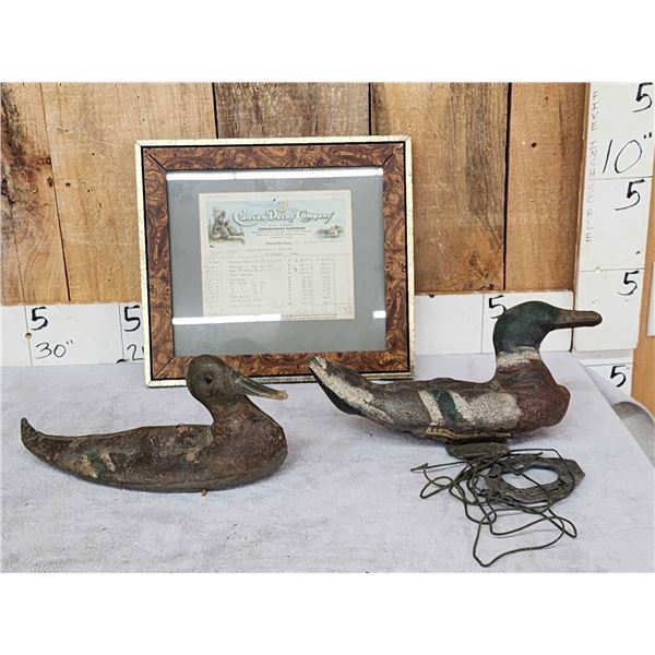 Antique Canvas Duck Decoys Lot