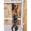 Image 4 : Hand Carved Wooden Cigar Store Indian