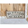 Image 1 : Vintage Buffalo Standard Scales Wooden Advertising Sign