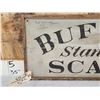 Image 2 : Vintage Buffalo Standard Scales Wooden Advertising Sign