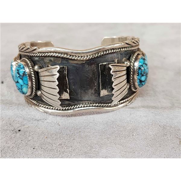 Native American Style Sterling Silver Watch Holder Bracelet Cuff