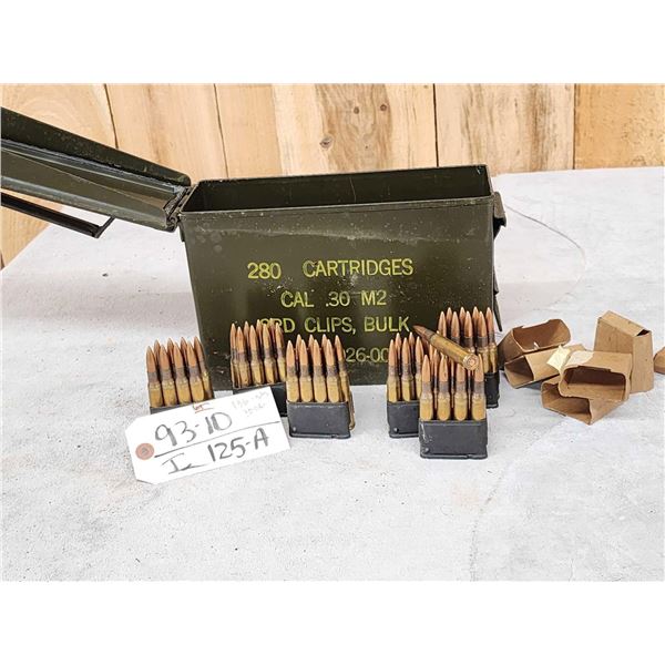 136 Rounds Of Military 30-06 Ammunition