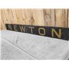 Image 3 : Vintage 73" " Newton " Wooden Sign
