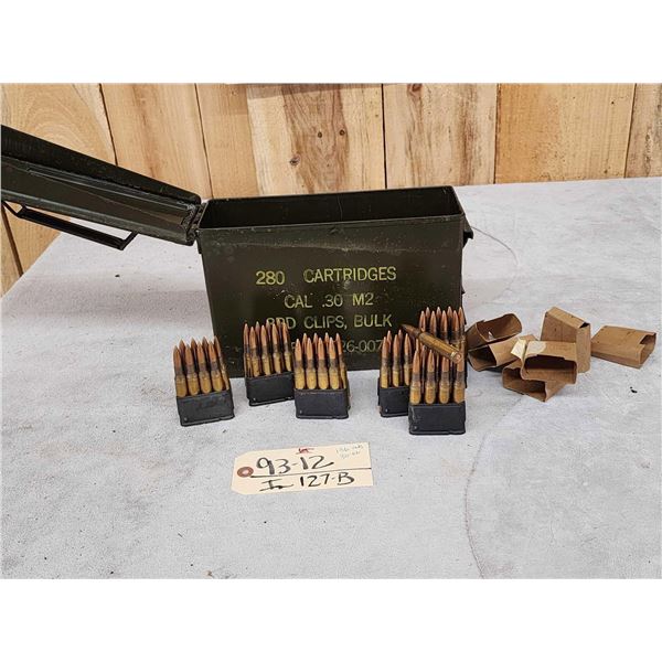136 Rounds Of Military 30-06 Ammunition