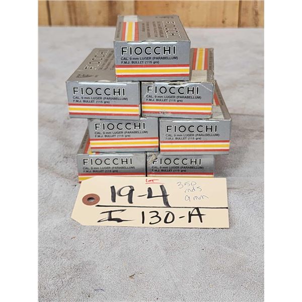 350 Rounds Of 9mm Ammunition