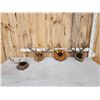 Image 1 : 4 Sets Of Whitetail Antlers On Skull Plate