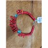 Image 1 : Native American Style Eed Coral & Turquoise Necklace